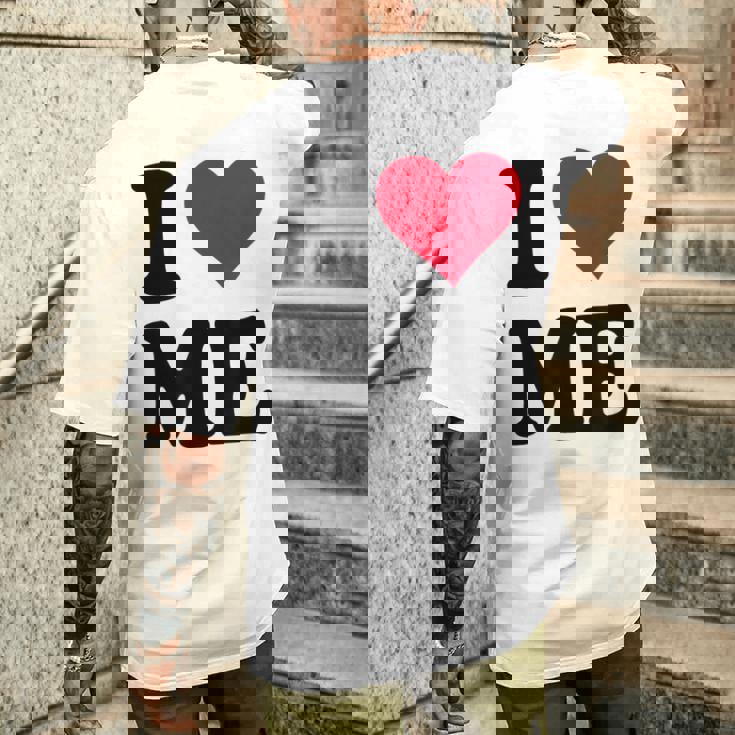 I Love Me メンズTシャツ バックプリント 彼への贈り物