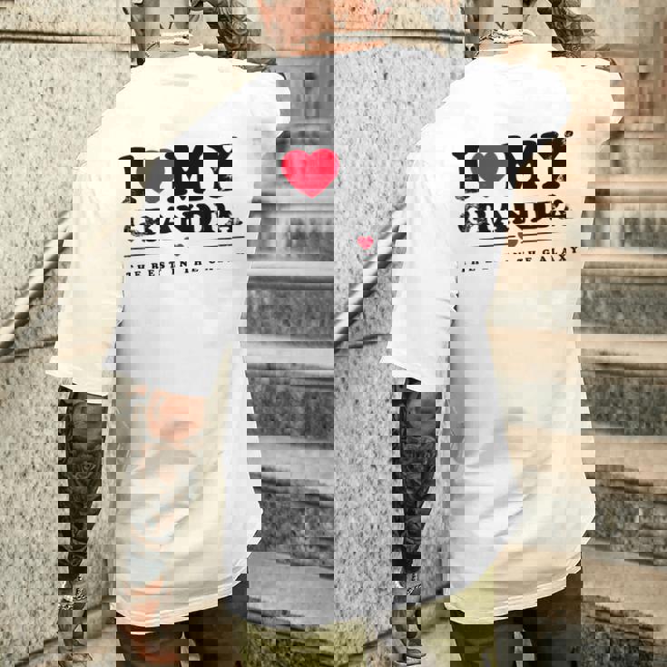 I Love My Grandpa I Heart My Grandpa メンズTシャツ バックプリント 彼への贈り物