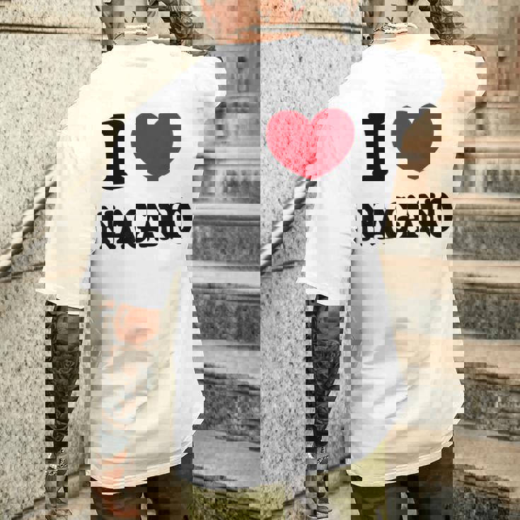 I Love Nagano 長野大好き メンズTシャツ バックプリント 彼への贈り物