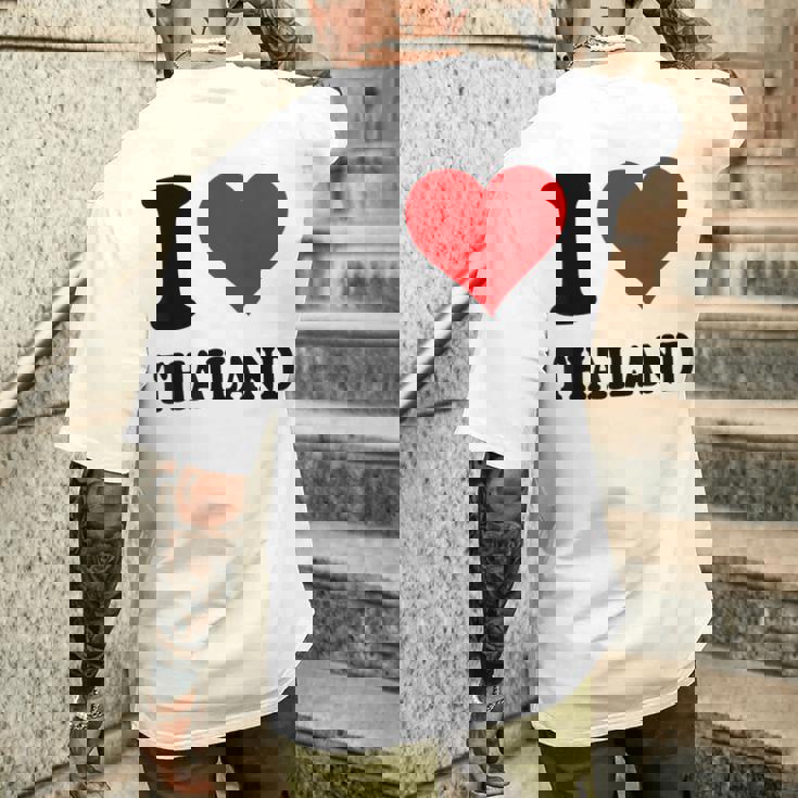 I Love Thailand メンズTシャツ バックプリント 彼への贈り物