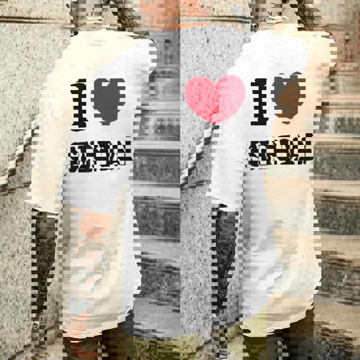 I Loveendai 仙台大好き メンズTシャツ バックプリント 彼への贈り物