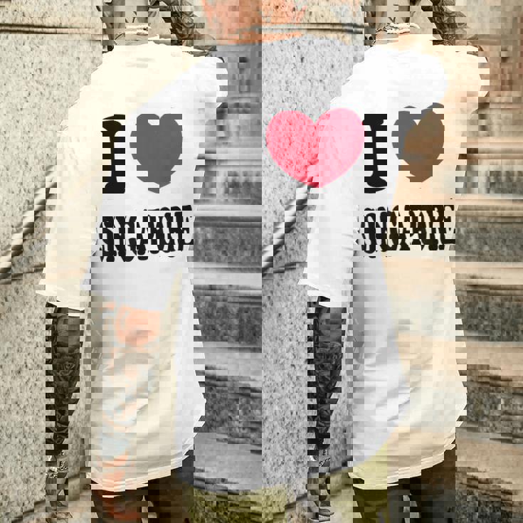 I Loveingapore シンガポールが大好き メンズTシャツ バックプリント 彼への贈り物