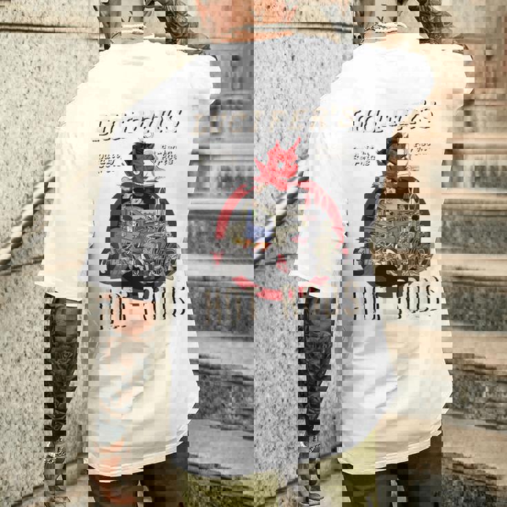 Lucifer's Hot Rodhop ロカビリー Prison Price ラットロッド メンズTシャツ バックプリント 彼への贈り物