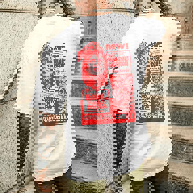 Mad Doctor Terror ハロウィンモンスターポスター ホラー映画 メンズTシャツ バックプリント 彼への贈り物