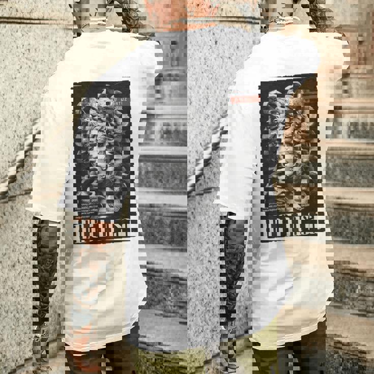 Medusa Backprint 女神の蛇 ギリシャ神話 バックプリント メデューサ メンズTシャツ バックプリント 彼への贈り物