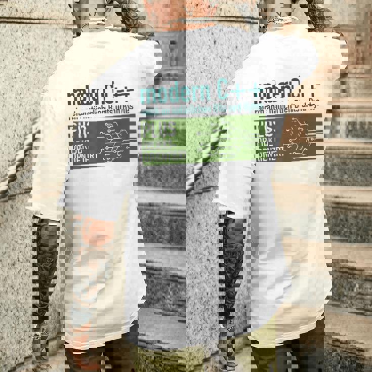 Modern C リッチなナチュラルビットとバイトプログラミング メンズTシャツ バックプリント 彼への贈り物