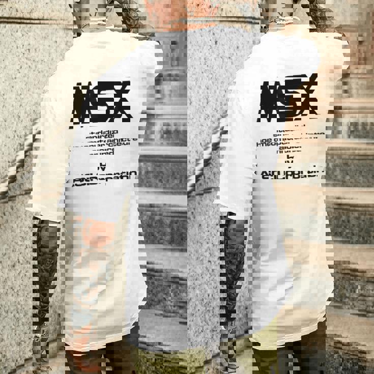 Msx コンピューター メンズTシャツ バックプリント 彼への贈り物