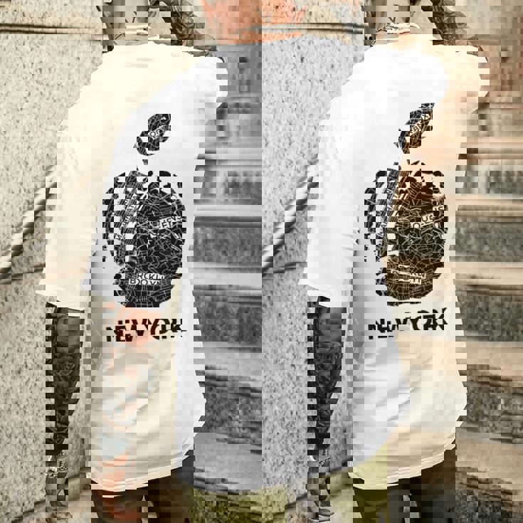 New York City The Big Apple Graphic New York City メンズTシャツ バックプリント 彼への贈り物