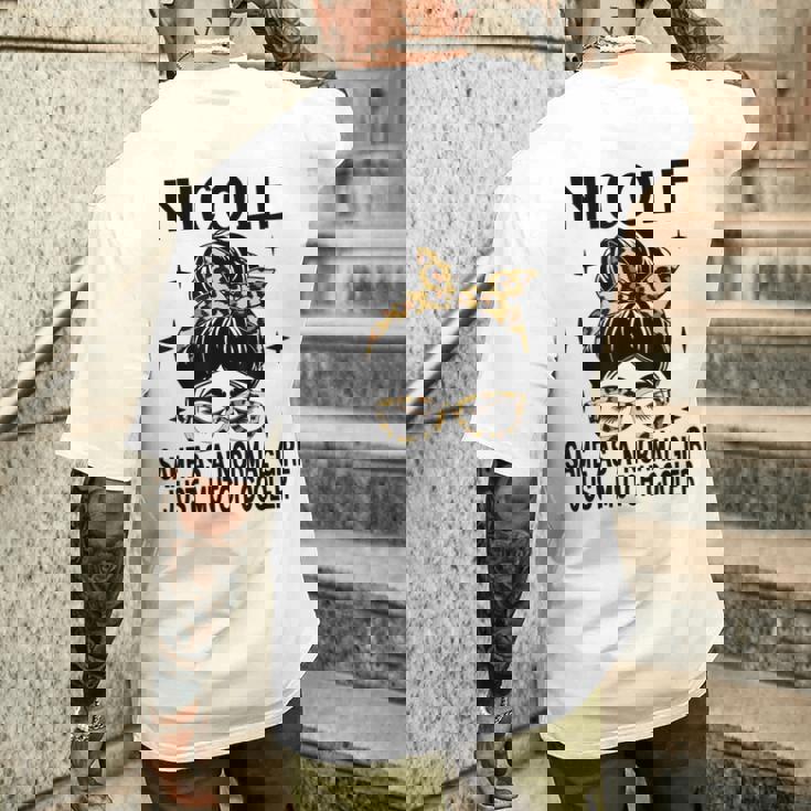 Nicole コスチューム かわいい 定義 名入れ Nicole メンズTシャツ バックプリント 彼への贈り物