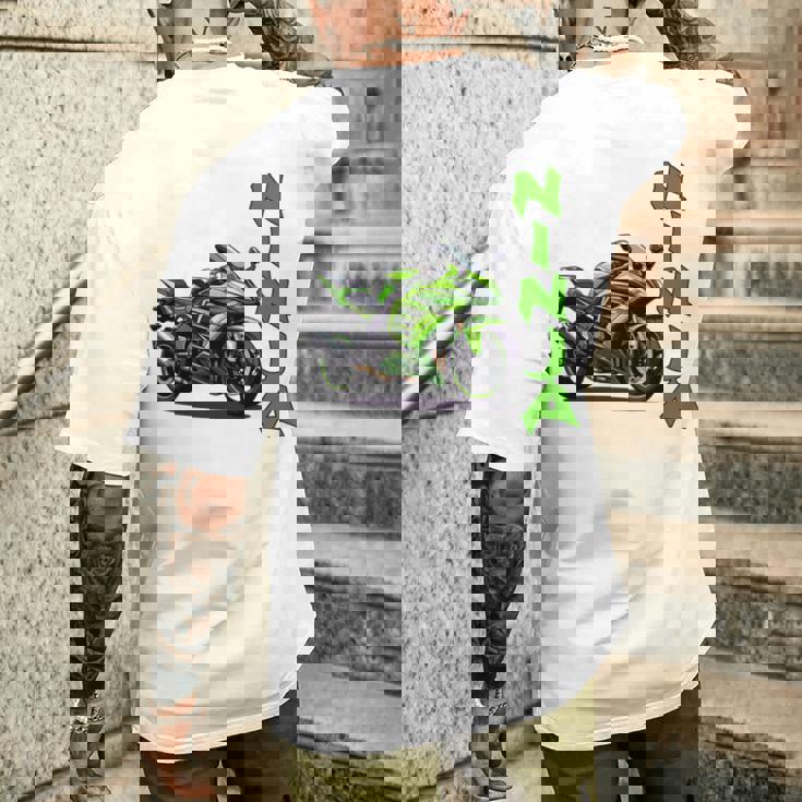 Ninjaオートバイスポーツバイク 長袖tシャツ メンズTシャツ バックプリント 彼への贈り物