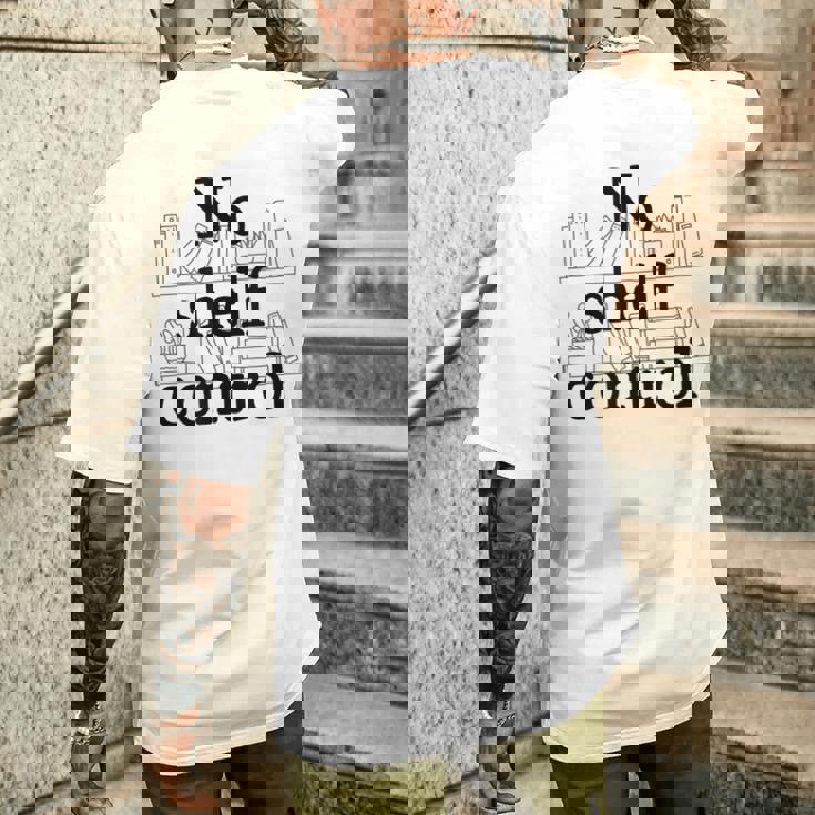 Nohelf Control 本好き読書ギフト メンズTシャツ バックプリント 彼への贈り物