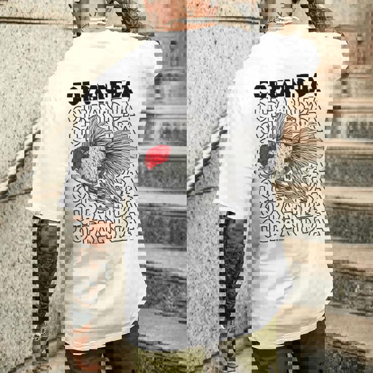 Oranda Goldfish 80年代スタイル ファンシー金魚オーナー メンズTシャツ バックプリント 彼への贈り物