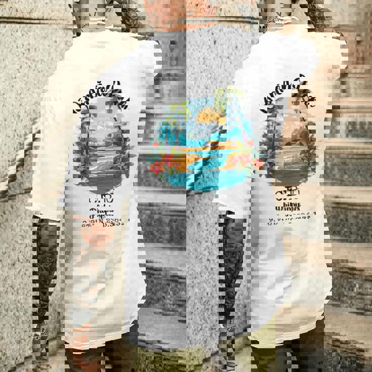 Osmeña Peak セブ フィリピン 島 バケーション お土産 メンズTシャツ バックプリント 彼への贈り物