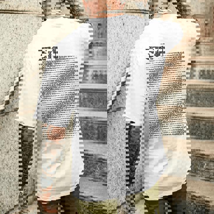 Pi 314 Pi 数字記号 数学 科学ギフト メンズTシャツ バックプリント 彼への贈り物