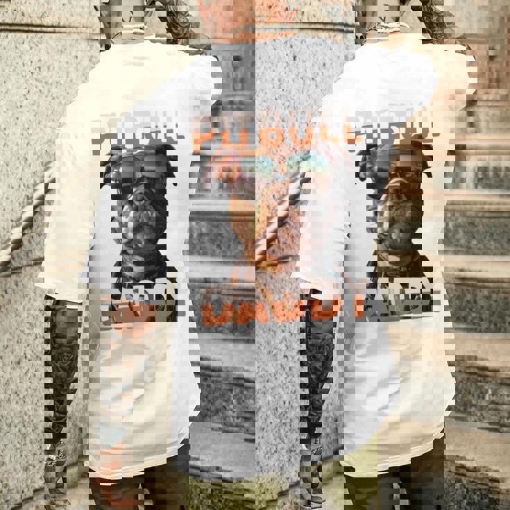 Pitbull Daddyピットブル・パパ・ヴァタータグ アメリカン・ピット・ブル・テリア・パパ 長袖tシャツ メンズTシャツ バックプリント 彼への贈り物