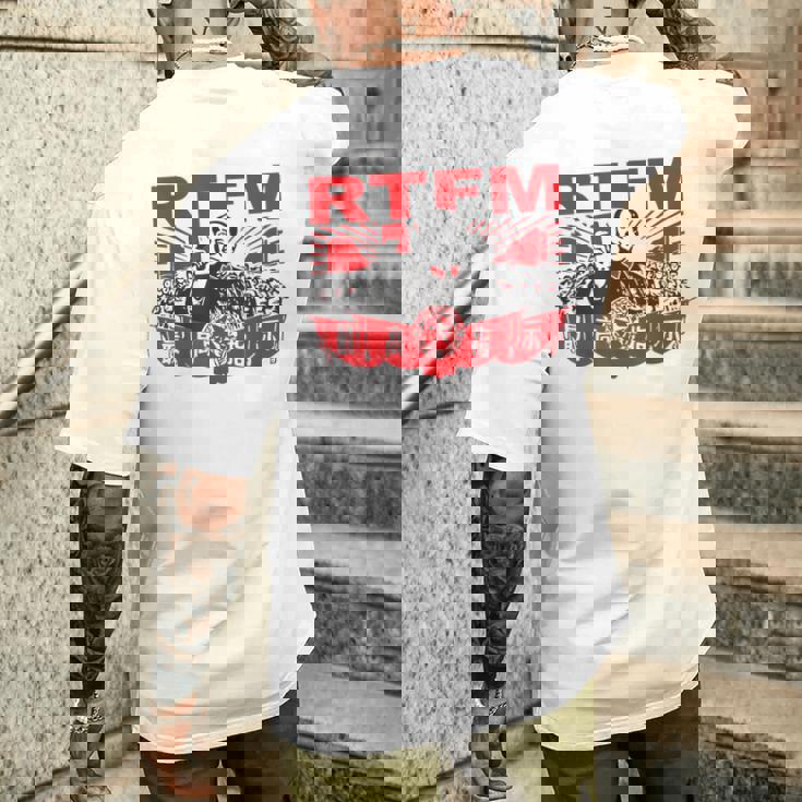Rtfm ミームをマップ メンズTシャツ バックプリント 彼への贈り物