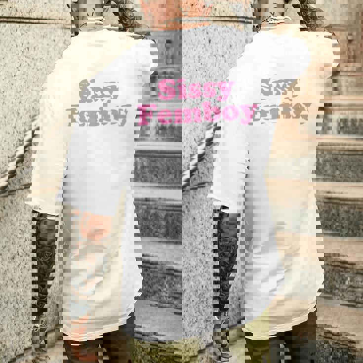 Sissy Femboy Crossdressing Aesthetic メンズTシャツ バックプリント 彼への贈り物