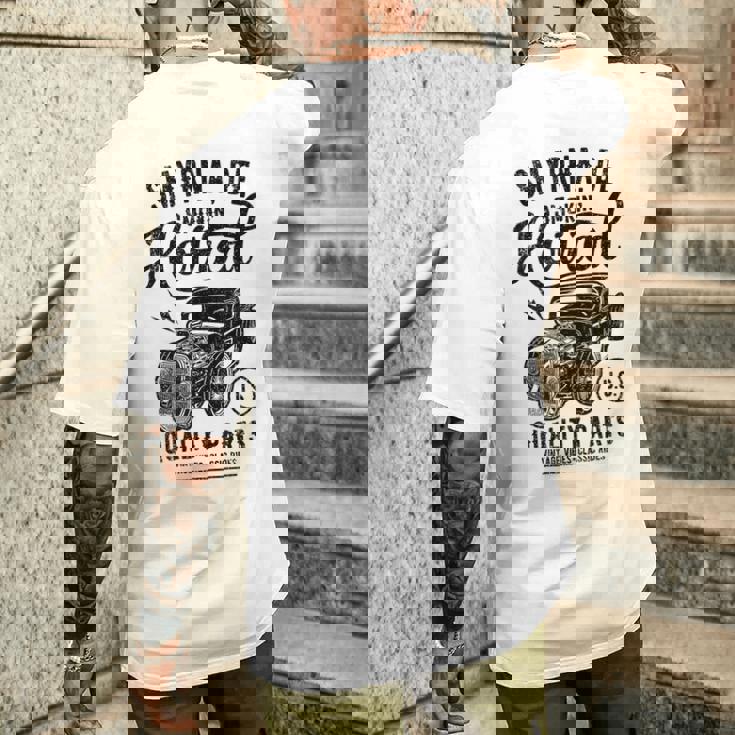 Smyrna Delaware Usa ホットロッド ビンテージスタイル カーデザイン メンズTシャツ バックプリント 彼への贈り物