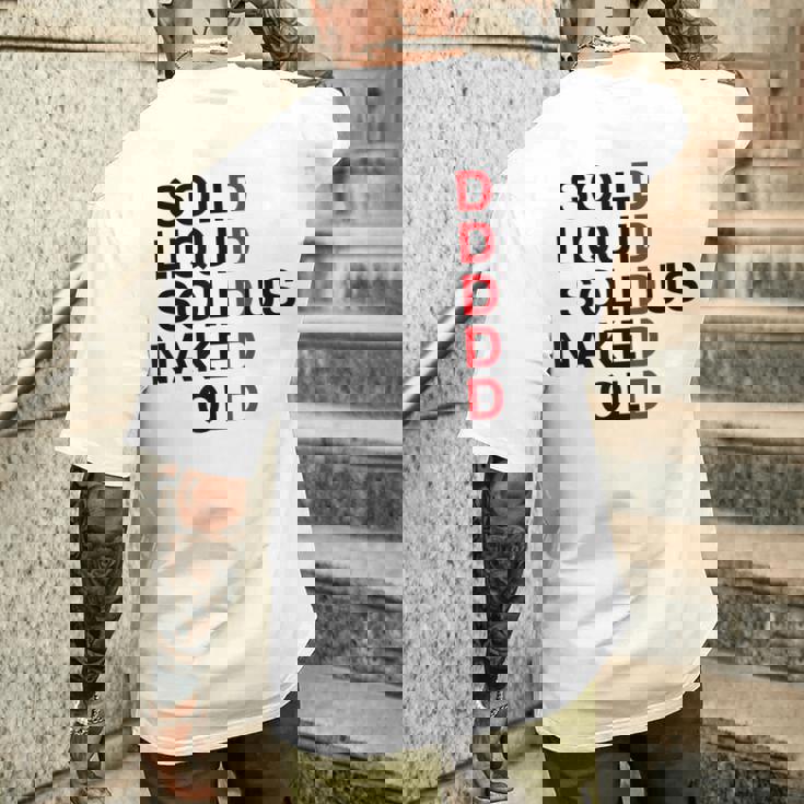 Solid Liquidolidus Naked Old メンズTシャツ バックプリント 彼への贈り物