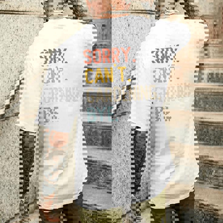 Sorry Can't Gardening Bye 面白いガーデニング愛好家 長袖tシャツ メンズTシャツ バックプリント 彼への贈り物