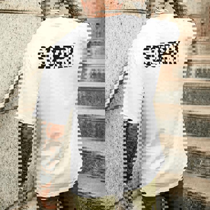 Sorry Das Icho Groß メンズTシャツ バックプリント 彼への贈り物