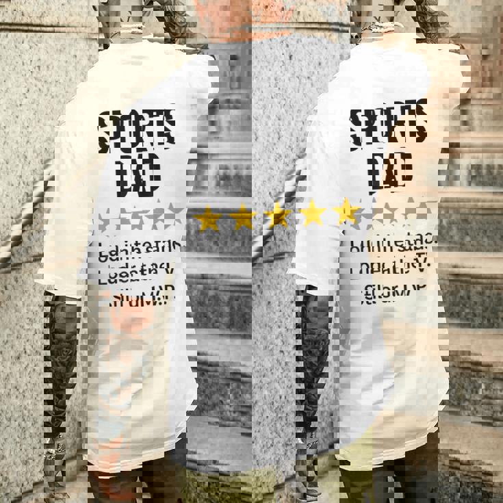 Sports Dad Loud In Thetands MVP 引用 メンズTシャツ バックプリント 彼への贈り物