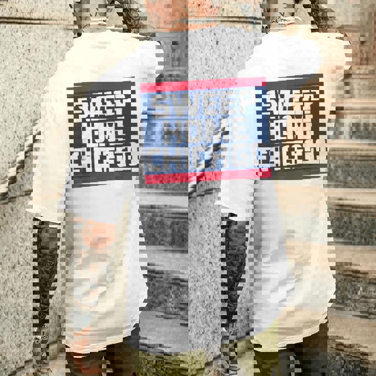 Sweep Home シカゴ野球 サウスサイド チータウン お土産 メンズTシャツ バックプリント 彼への贈り物