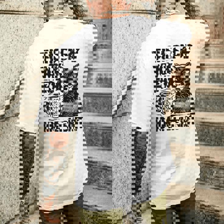 This Is My Work From Homearcastic Cat Remote Worker メンズTシャツ バックプリント 彼への贈り物