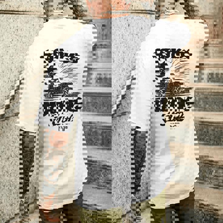 Toonces 自動車教習所 エスト 伝説の運転 猫 面白い メンズTシャツ バックプリント 彼への贈り物