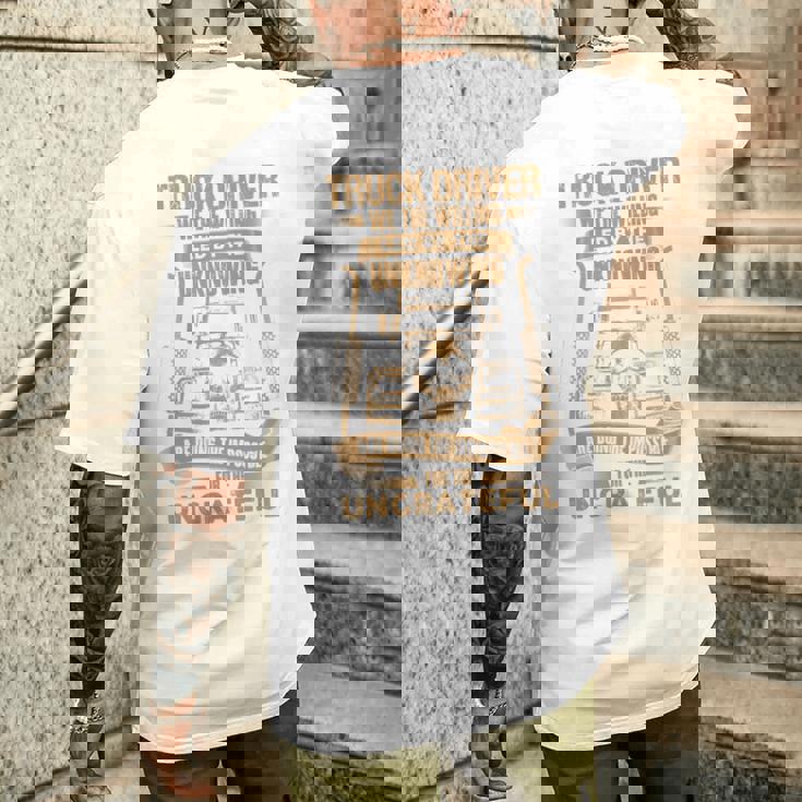 Truck Drivers Fun Truckers トラッキング スカル バックサイド 長袖tシャツ メンズTシャツ バックプリント 彼への贈り物