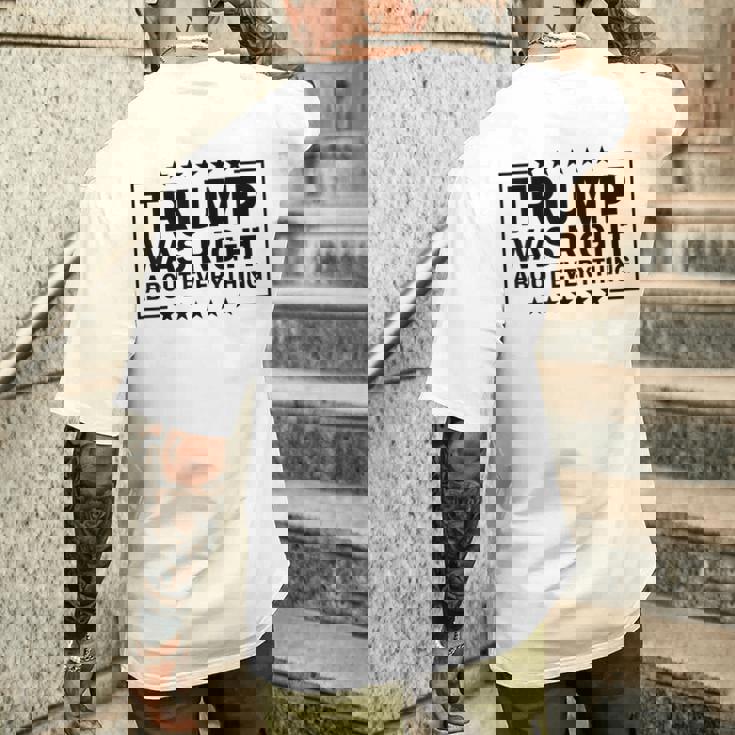 Trump Was Right About Everything Trump President 2024 メンズTシャツ バックプリント 彼への贈り物
