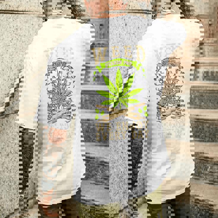 Weed We Enjoy Every Day メンズTシャツ バックプリント 彼への贈り物