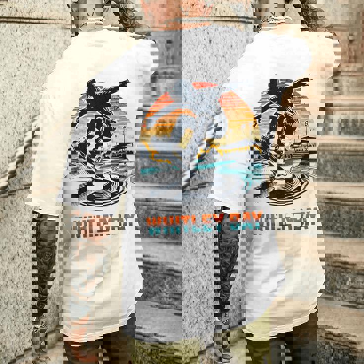 Whitley Baykateboardingグランジ メンズTシャツ バックプリント 彼への贈り物