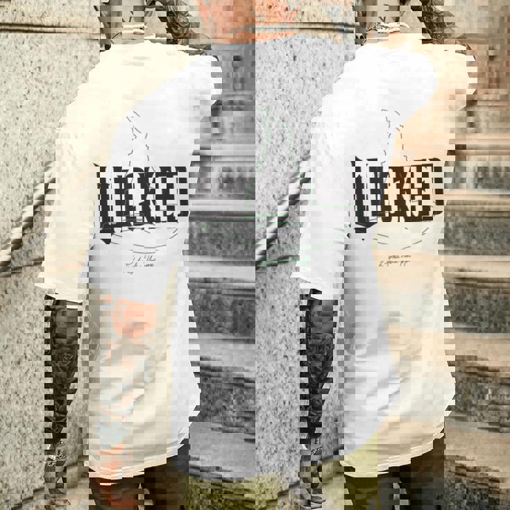 Wicked Movie ロゴ エルファバ スロップ メンズTシャツ バックプリント 彼への贈り物