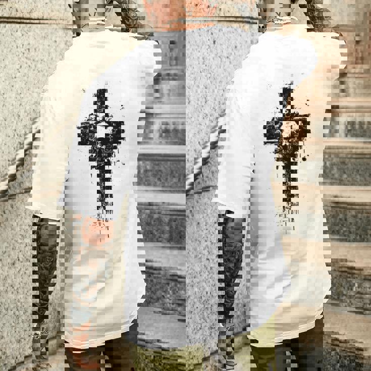 Witchyibes クロス ゴシック 美的 オカルトアート メンズTシャツ バックプリント 彼への贈り物