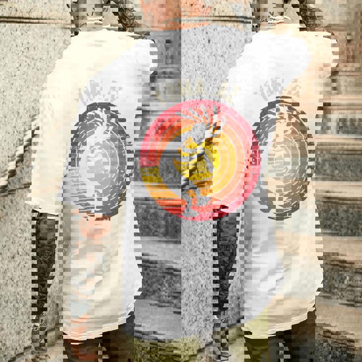 Yuma アリゾナ ダンシング ココペリ アンティーク調デザイン 長袖tシャツ メンズTシャツ バックプリント 彼への贈り物