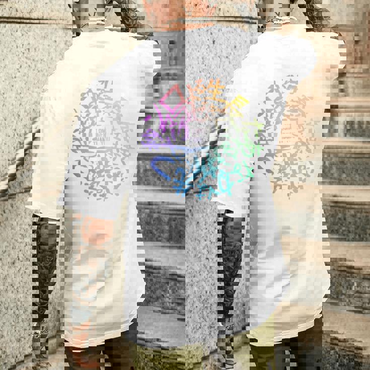 【あなたより長く 短歌ロゴ】 メンズTシャツ バックプリント 彼への贈り物