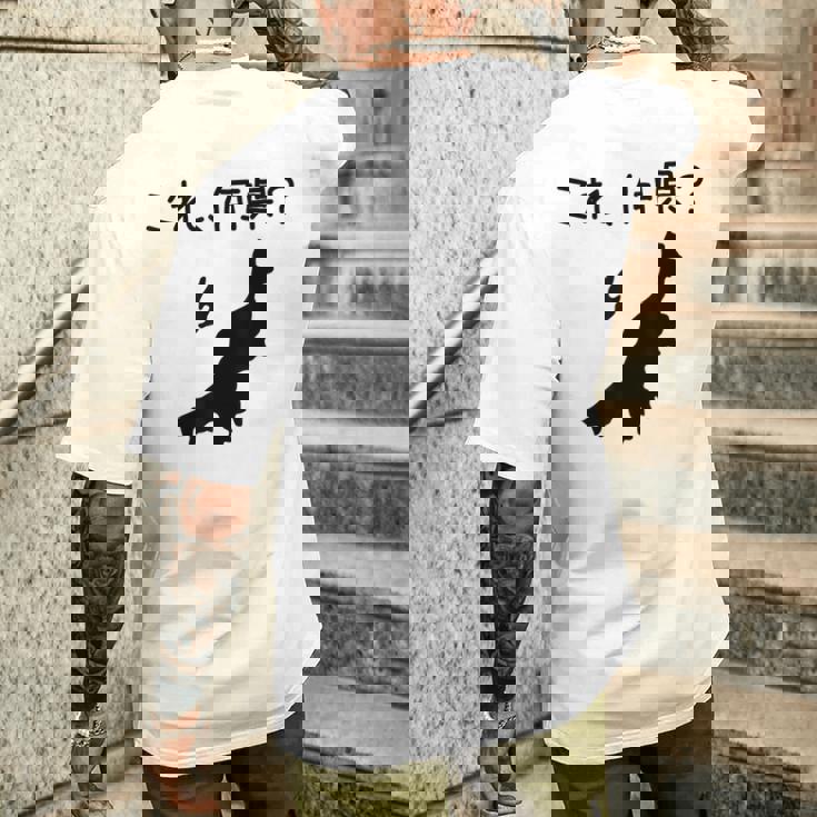 【これ、何県？】新潟県 都道府県 クイズ 小学生 遊び心 パズル 地図 シルエット 地理 先生 おもしろ 面白い ネタ メンズTシャツ バックプリント 彼への贈り物