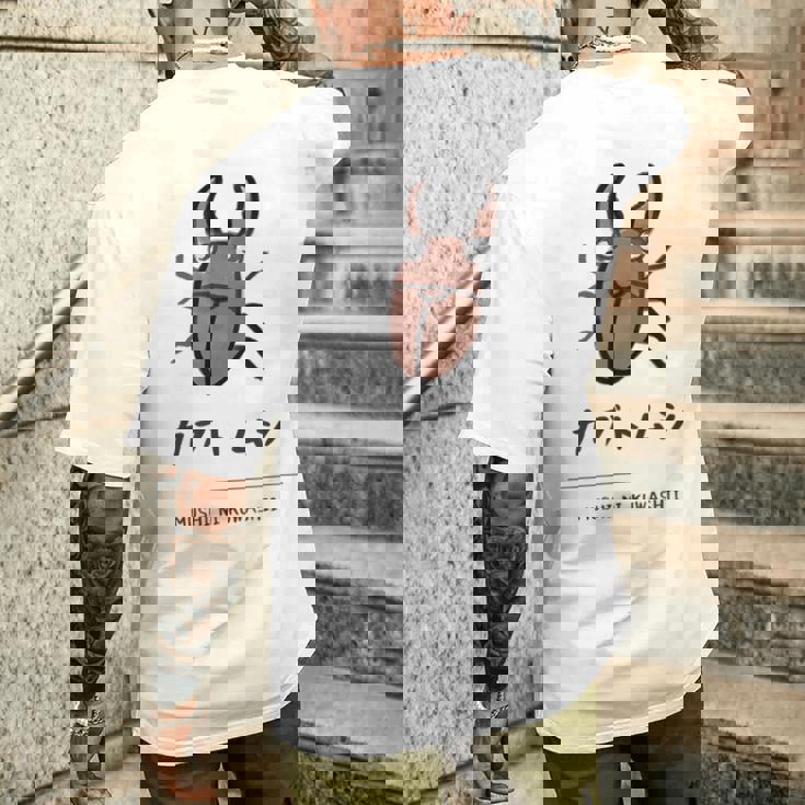 【カブトムシ】 カブトムシ おもしろ 面白い ウケる 可愛い ネタ ウケ狙い 笑える ふざけ メンズTシャツ バックプリント 彼への贈り物