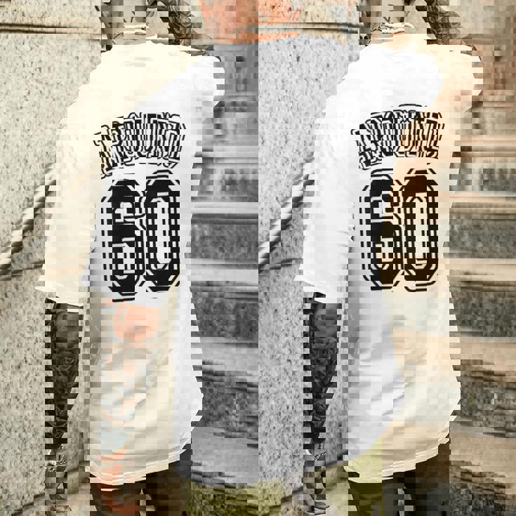 【バックプリント・背中側】Around 60 還暦 アラカン アラウンド 六十歳 お誕生日 60代 面白 メンズTシャツ バックプリント 彼への贈り物