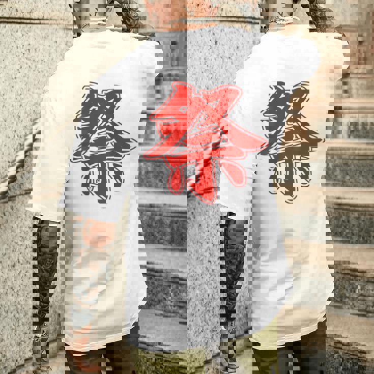 【背中・バック 後ろプリント】祭 まつり（赤文字 えんじ色）お祭り 衣装 体育祭 文化祭 催事 面白い デザイン メンズTシャツ バックプリント 彼への贈り物