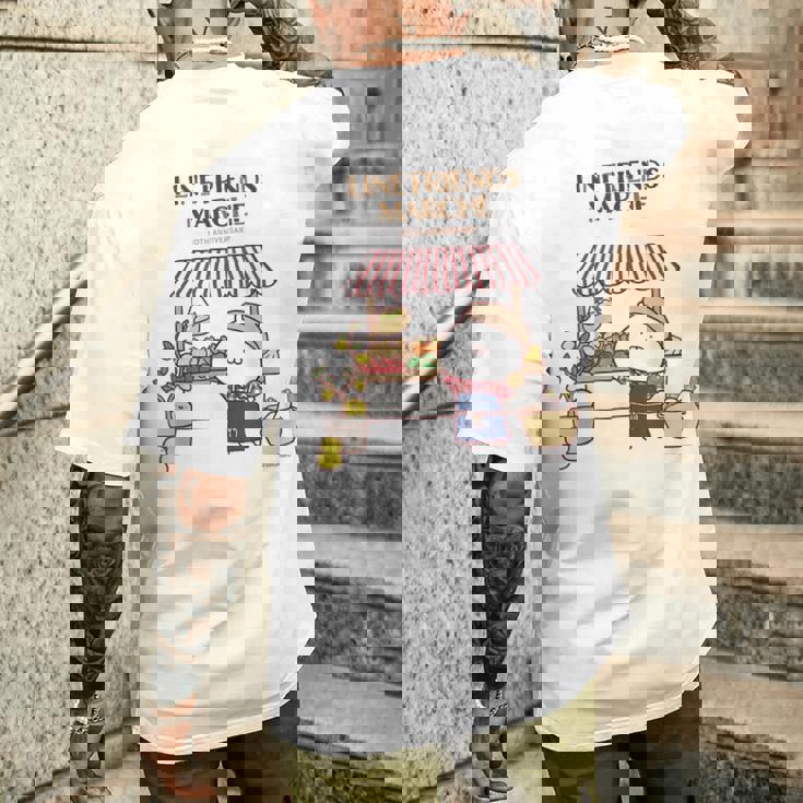 うさまる ベジまるシェ ロゴ付 メンズTシャツ バックプリント 彼への贈り物