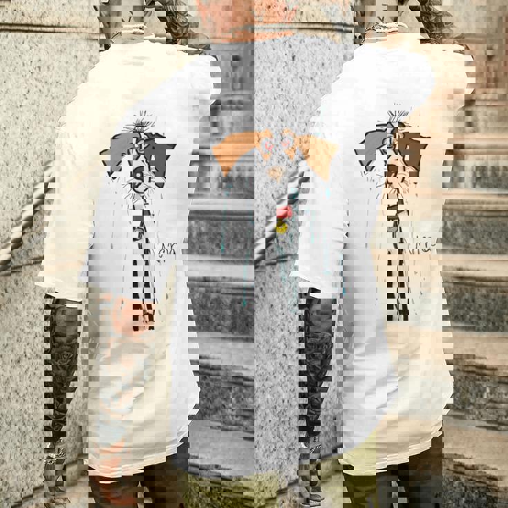 おとぼけわんこ メンズTシャツ バックプリント 彼への贈り物