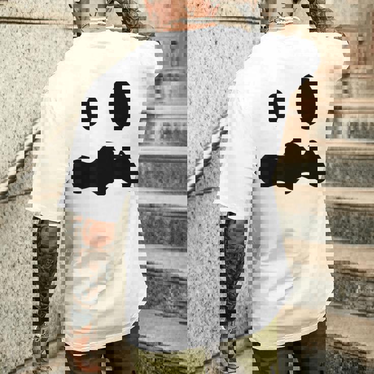 お化けの顔 ハロウィーン 幽霊 おばけ ゆうれい メンズTシャツ バックプリント 彼への贈り物