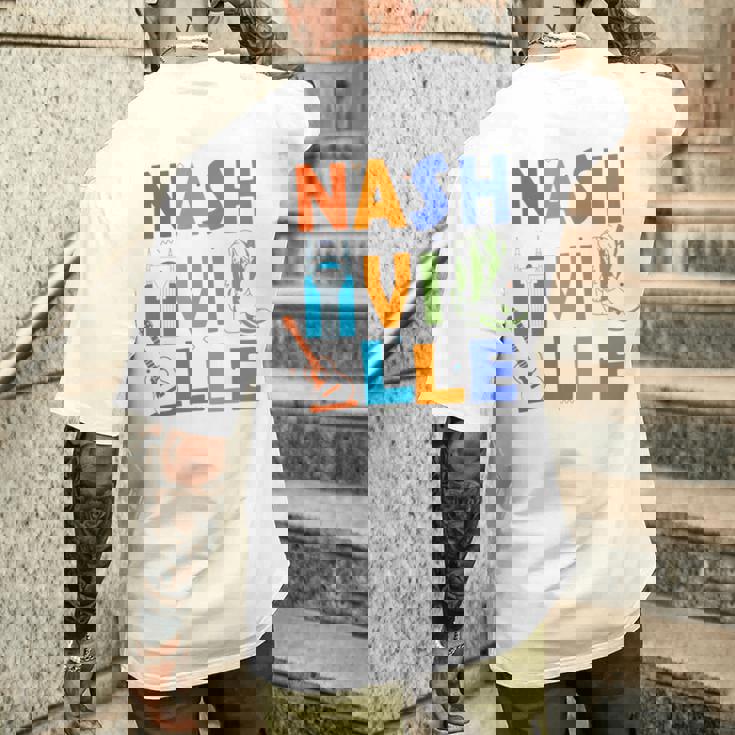 お土産 From Nashville Tn Trip Guitar Music City ナッシュビル 長袖tシャツ メンズTシャツ バックプリント 彼への贈り物