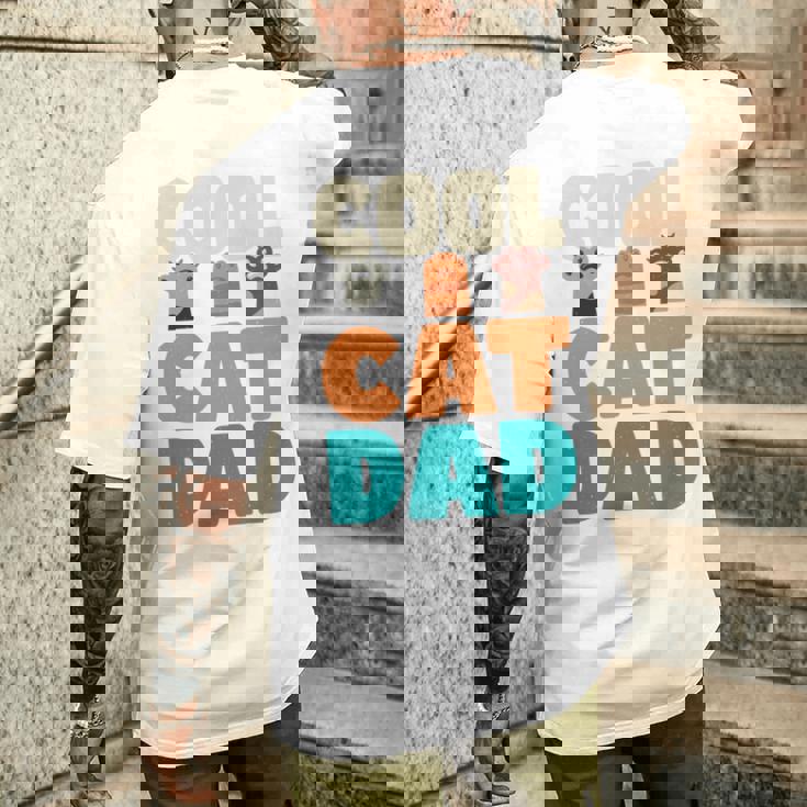 かっこいい猫お父さん面白い猫好きの男性 長袖tシャツ メンズTシャツ バックプリント 彼への贈り物