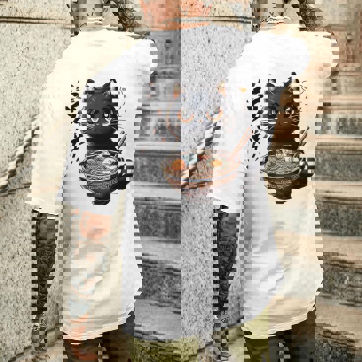 かわいいかわいいかわいいカワイイアニメ猫 メンズTシャツ バックプリント 彼への贈り物