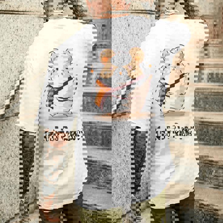 かわいいけど危険な面白いハムスター空手 メンズTシャツ バックプリント 彼への贈り物