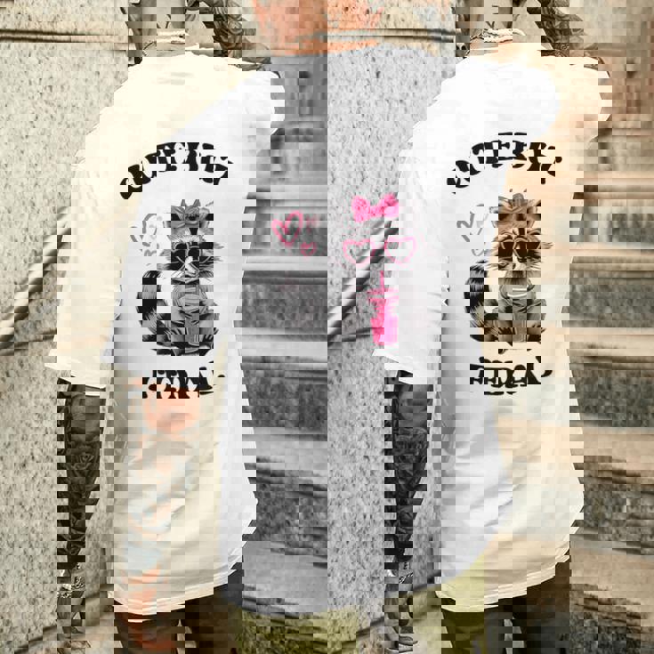 かわいいけれど、野生の面白いラコン。 メンズTシャツ バックプリント 彼への贈り物