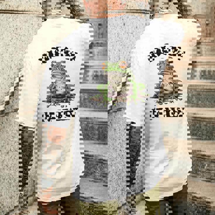 かわいいカエルデザイン メンズTシャツ バックプリント 彼への贈り物